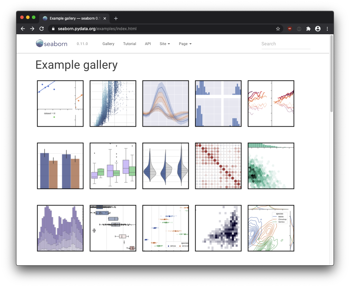 Seaborn webpage screenshot