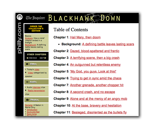 Blackhawk Down Non-linear page