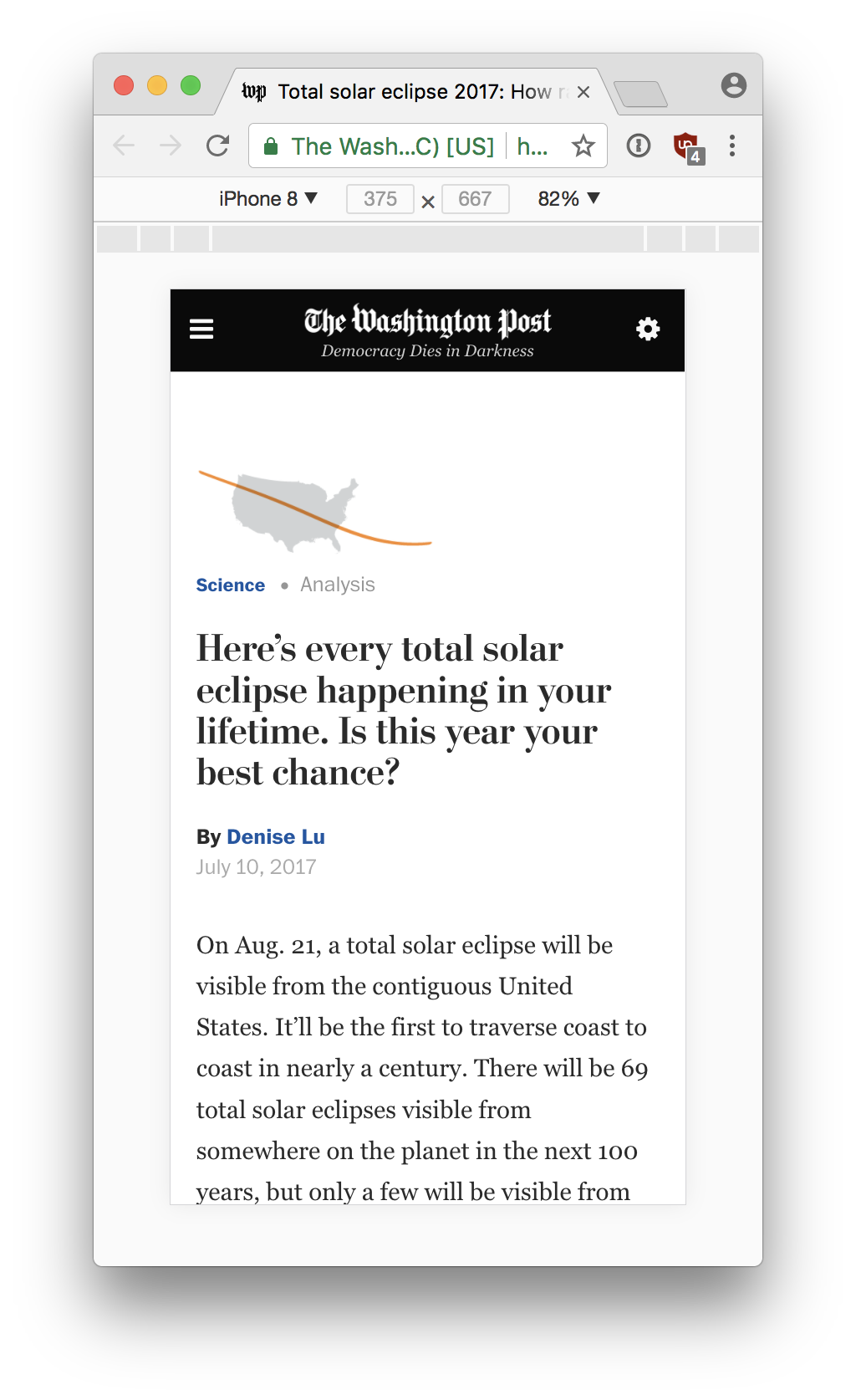 Washington Post Eclipse Package
