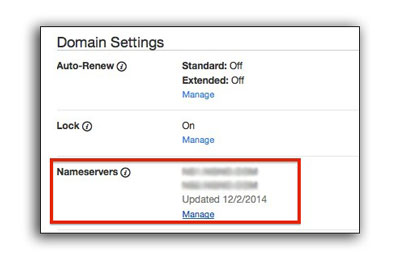 Name servers settings