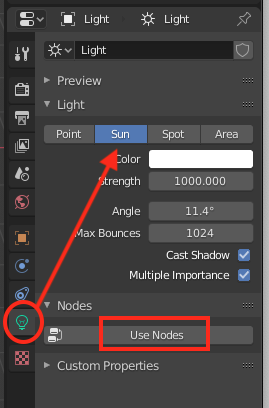 Change light properties