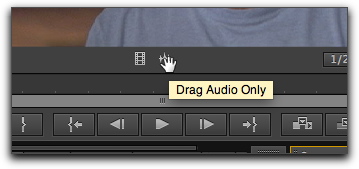 Dragging audio only of a clip