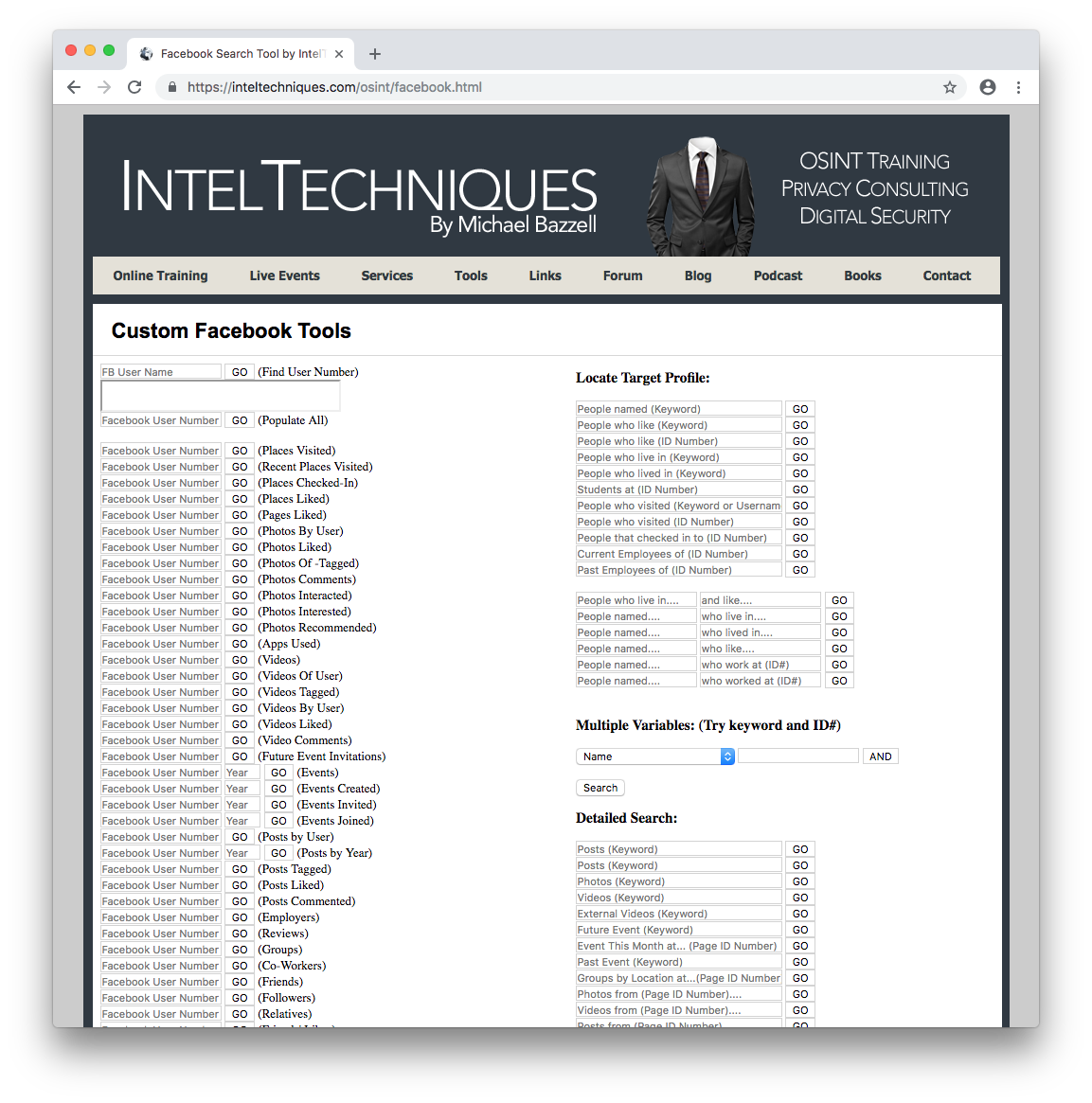 Intel Techniques Website